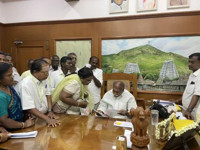 Presentation of the Thiruthalam Project to Hon'ble Chief Minister of Puducherry, Shri N. Rangasamy